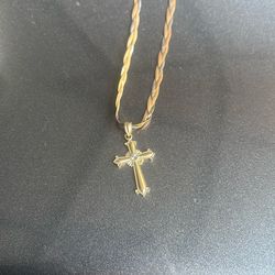 14 Karat Gold And Sterling Silver Women’s Chain Estimated 4 1/2 G