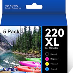 220XL 220 Ink Cartridges Remanufactured Replacement for Epson 220 XL T220XL Ink Cartridges to use with WF-2630 WF-2650 WF-2660 WF-2750 XP-320 XP-420 (