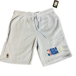 NBA Sz L Men Sweat Shorts Light Blue