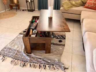 Wood coffee table
