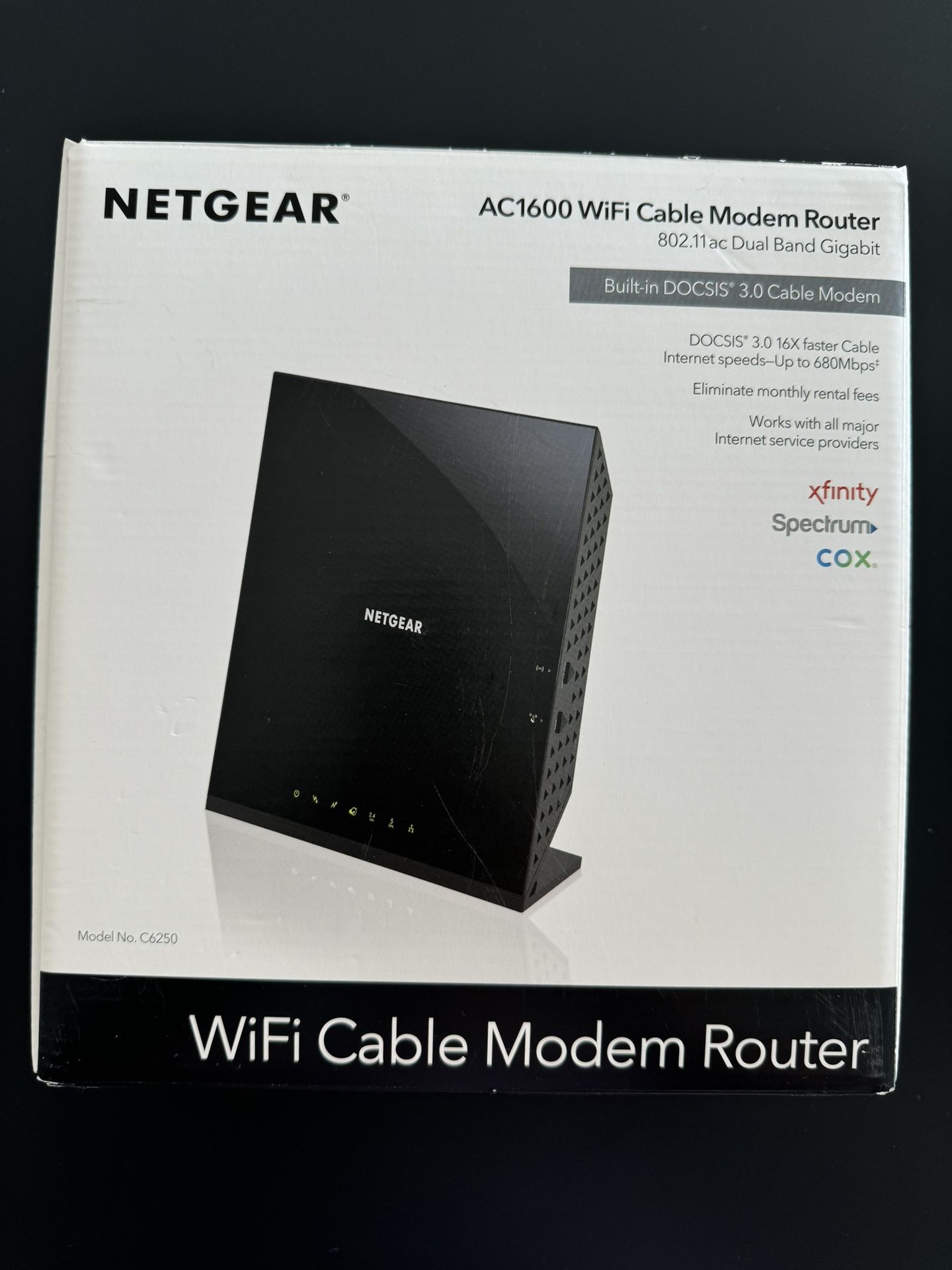 Netgear AC1600 WiFi Cable Modem Router $40