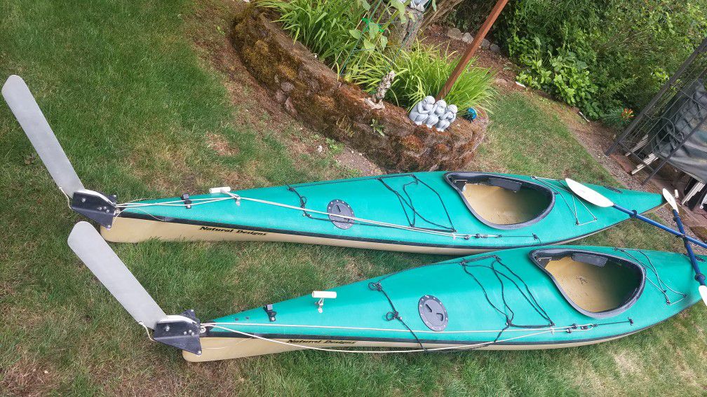 2 - 17 ft fiberglass sea kayaks