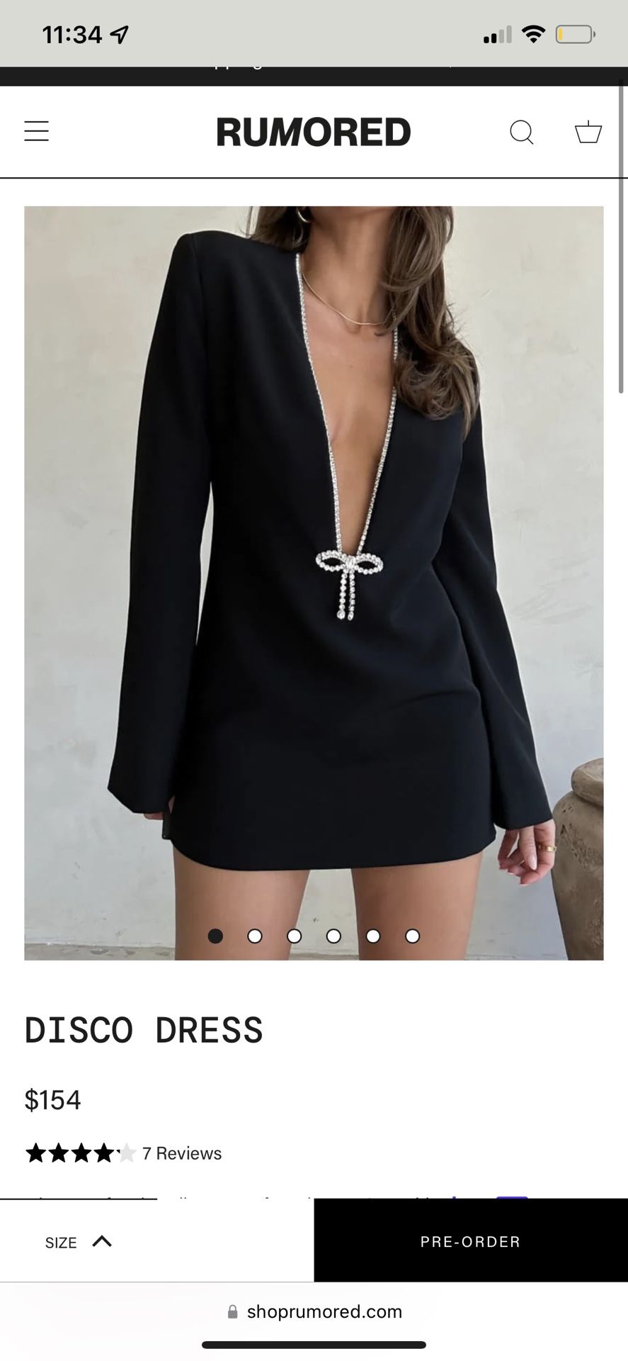 Rumored Black Disco Dress