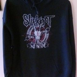 🔥 ONLY $30!! EX FLAWLESS COND LG BLK SLIPKNOT '21 CONCERT 100 COTTON 2 SIDED HOODIE