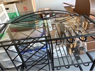 A roll desk and a wine holder large