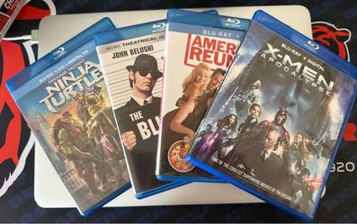 Lot of 4 Different Blurays Turtles, Blue Brothers, X-Men, American Reunion $5 each