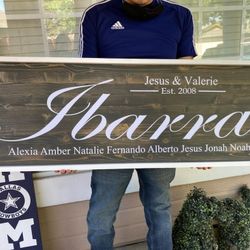 Last Name Signs $135