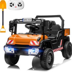24V Kids Dump Truck Ride On, Electric Dump Bed, Bluetooth – NEW