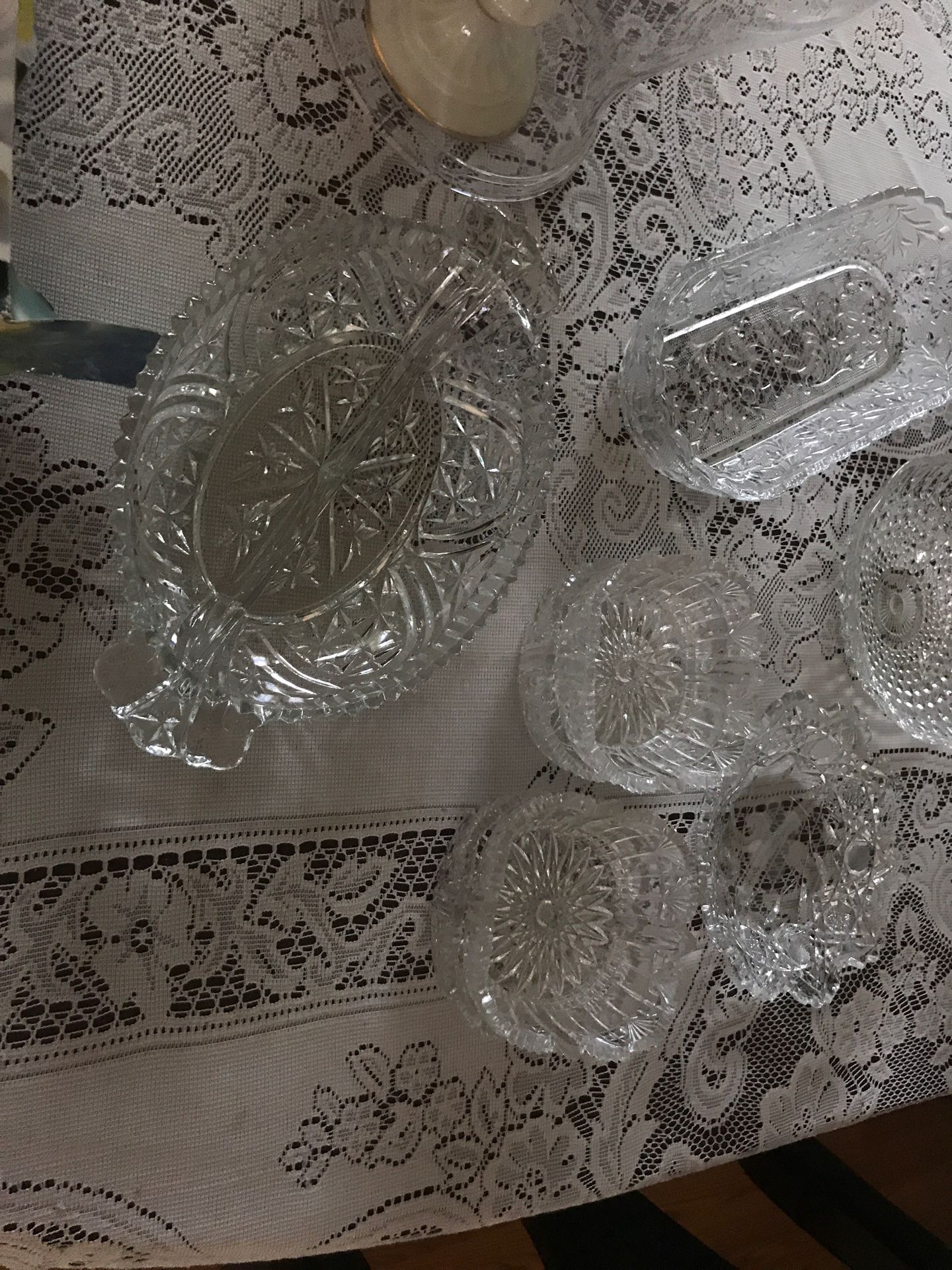 Antique pressed glass