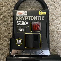(New) Never Used Kryptonite bike lock w/light 