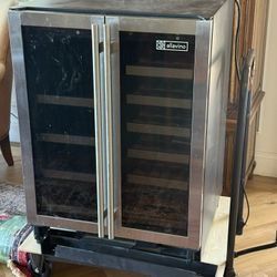 Allavino 24” Wide Two Door Stainless Steel Wine Refrigerator/Cooler