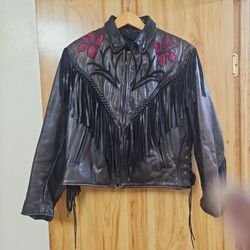 Womans Leather Motorcycle Jacket