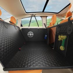 Brand New Unopened   Dog Car Seat Cover for Back Seat,Upgraded PU Leather Dog Seat Cover with Hard Bottom Back Seat,Non-Slip Backseat Cover for Dogs w