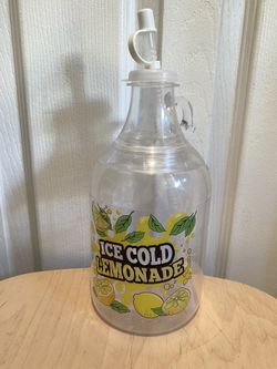 Clear plastic lemonade bottle Ice Cold Lemonade mug by Whirley-DrinkWorks 10”