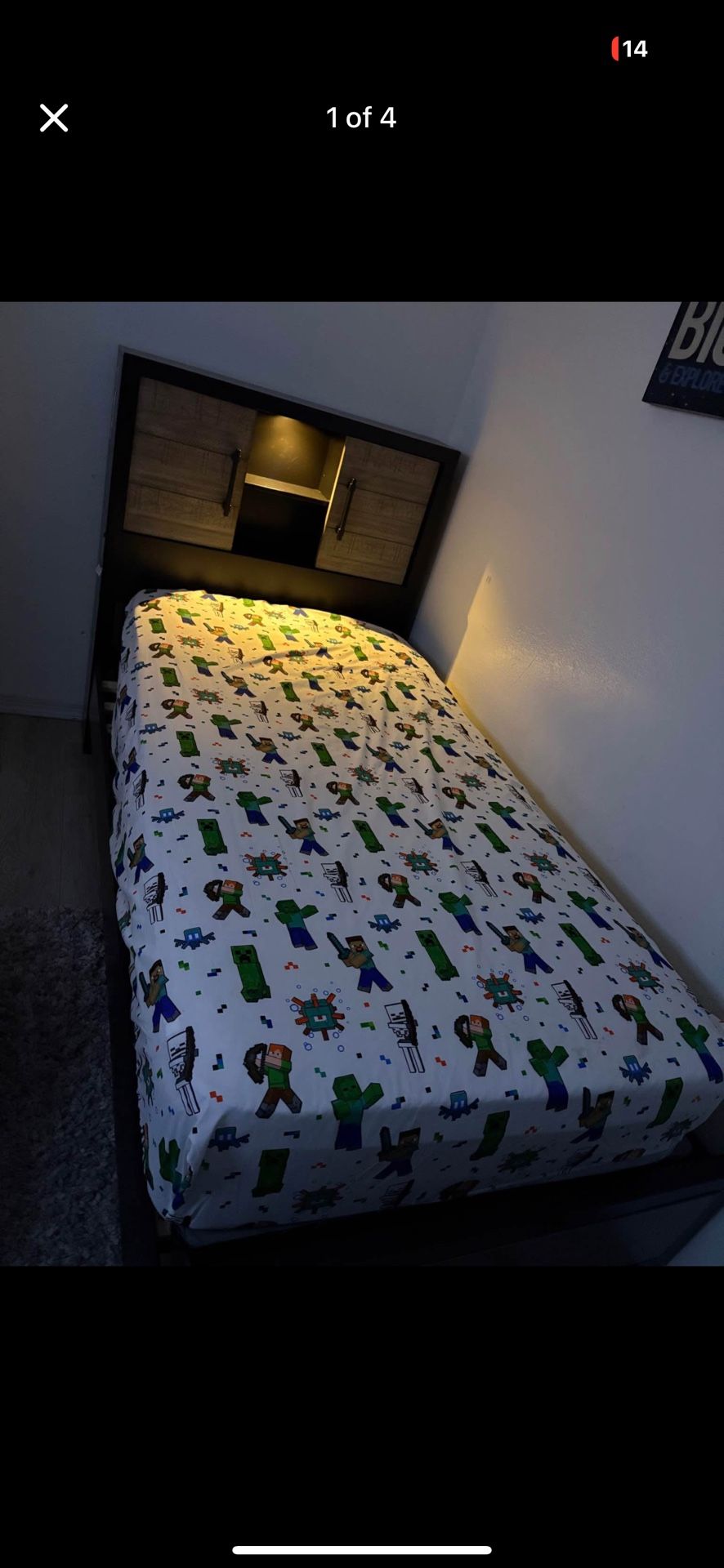 Twin Bed With One Storage Drawer At The End