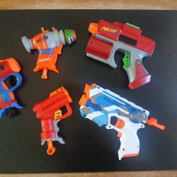 Nerf Hand Guns- 1,2 Shots
