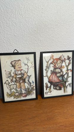 Vintage Hummel prints framed ( 2 )