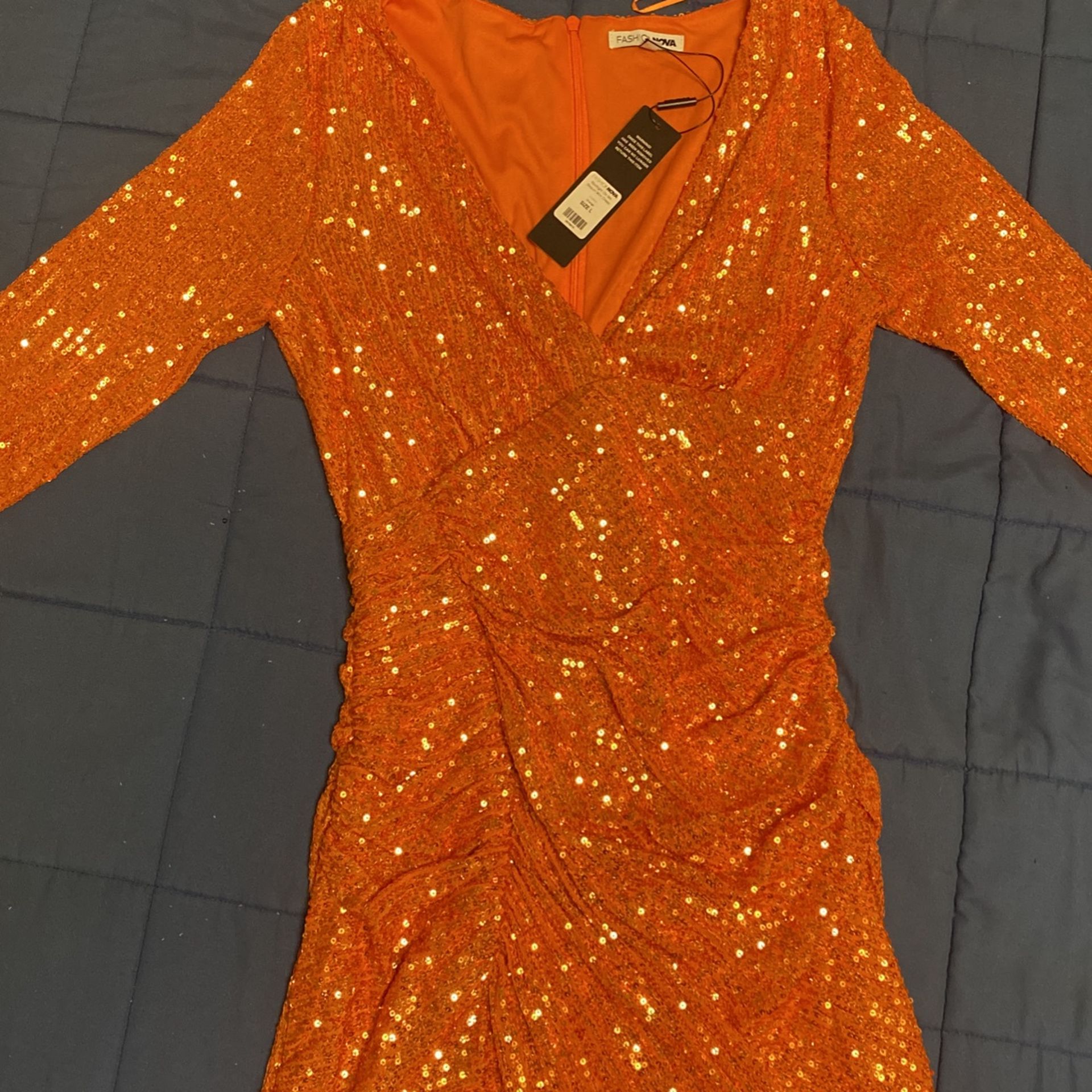 Orange Sparkly Dress