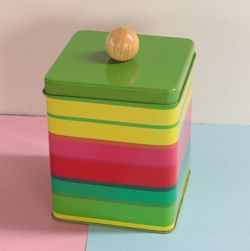 Beautiful little colorful tin