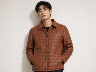 Quilted Leather Jacket Men's Clothing Jackets Outerwear | Sam Edelman Brand | Size M