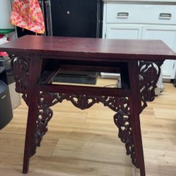 Vintage Chinese Carved Wood Console Table / Altar Table
