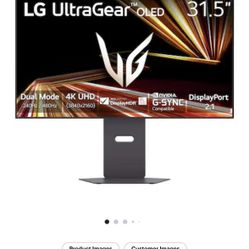 LG - UltraGear 32" OLED Dual Mode (4K UHD 240Hz, FHD 480Hz) 0.03ms G-SYNC Compatible, AMD FreeSync Premium Pro Gaming Monitor - Black 