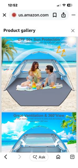Gorich Beach Tent Sun Shelter with UV UPF50+ Protection …