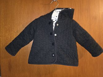 Black Quilted Jacket Infant 0-6 Months