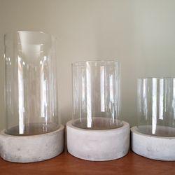 Set Of Hurricane Candle Holders 