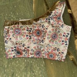 One Shoulder Slit Lehenga Choli