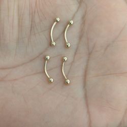 14kt Real Gold Eyebrow Piercing 