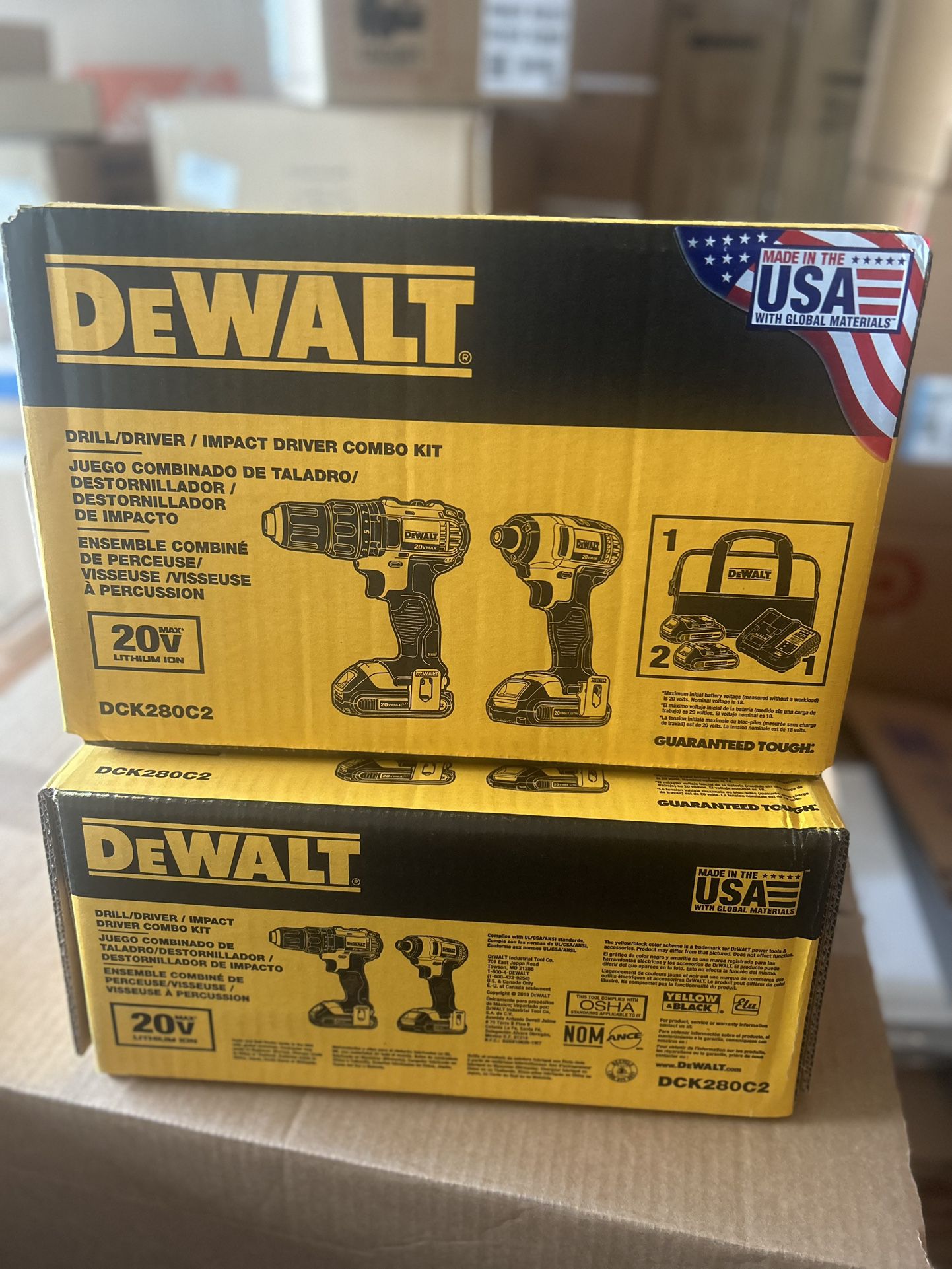 DEWALT 2-Tool 20-Volt Max Power Tool Combo Kit with Soft Case (2-Batteries and charger Included)