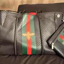 Parker & Hyde neoprene tote Bag Purse 