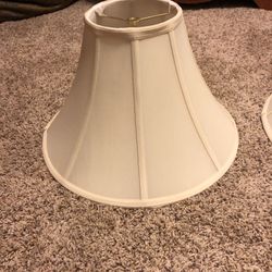 Silk lampshades, lined.