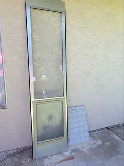 Glass dog door XL large dogs with secure door