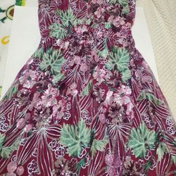 Maggy London Purple Sequin Dress 
