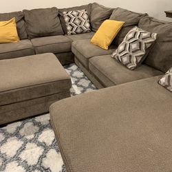 Sectional With Ottoman For Sale