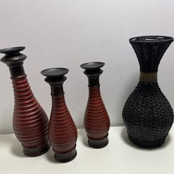 Vase & Candles Holders Bundle 