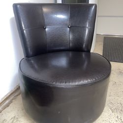 Brown Leather Swivel Chair
