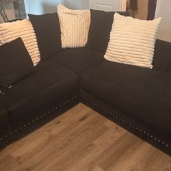Black Couch In Great Conditions Comes With All Pillows
