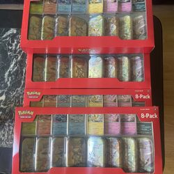 Pokemon Prismatic Evolutions Mini Tins 8 Pack