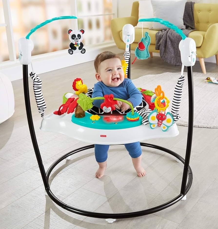 Fisher-Price Jumping Jungle Jumperoo Baby Jumper with Lights and Sound