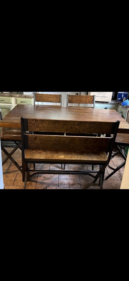 Table And Chair 4 Chair And 1 Bench