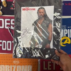 Wwe Official Autograph Drew Mcintyre Picture And Package With Frame Never Opened