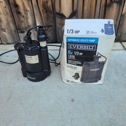 Everbilt 1/3 HP Submersible Automatic Utility Pump 