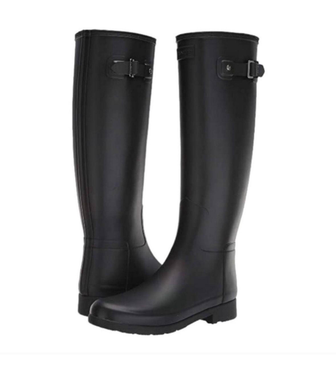 Hunter Tall Refined Fit Rain Boots In Matye Black Size 8