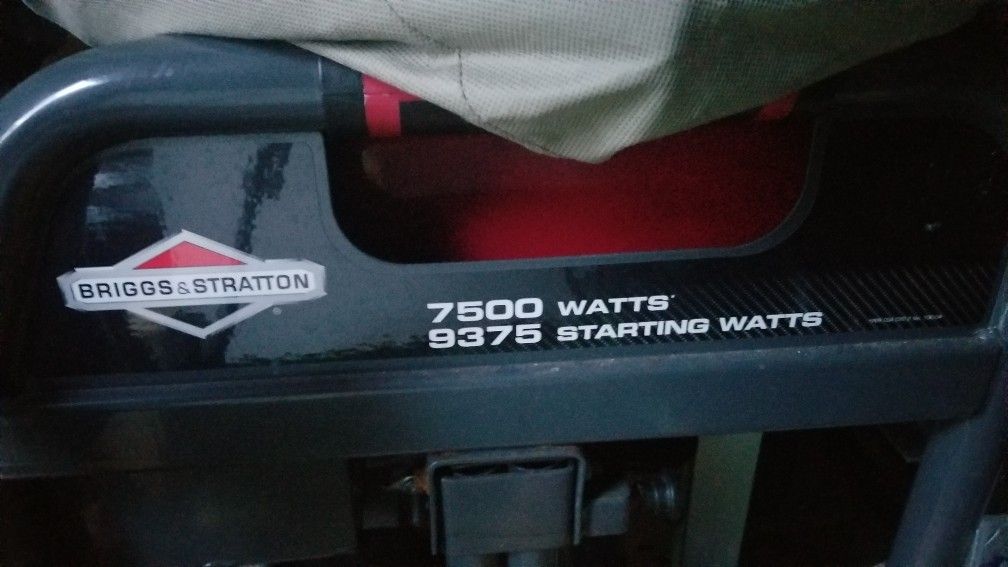 Briggs & Stratton 7500 Watt 9375 Starting Watt Generator Like New