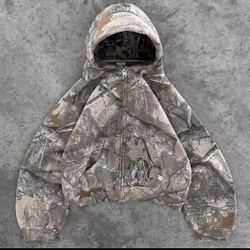 Zip Up Camo Hoodie