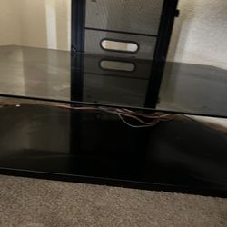 Tv Stand.  Glass TV stand