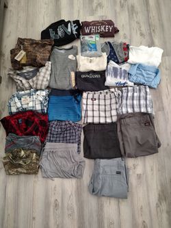 24 items men's clothing, read description.